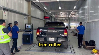 Cartesy free roller working for speedometer tester and brake tester for 4WD AWD vehicles 